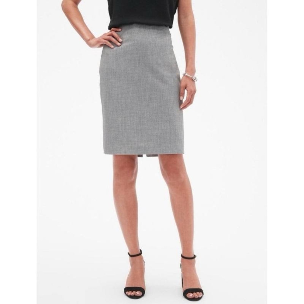 Banana Republic Gray Stretch Pencil Skirt